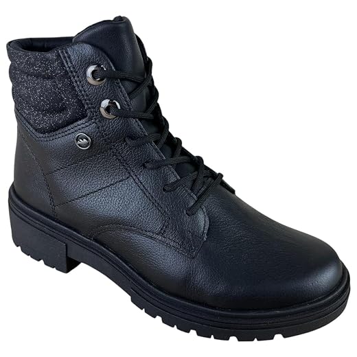 Coturno Feminino Dakota D0451-0002 Bota Coturno Feminino Dakota em Couro Legitimo com Brilho