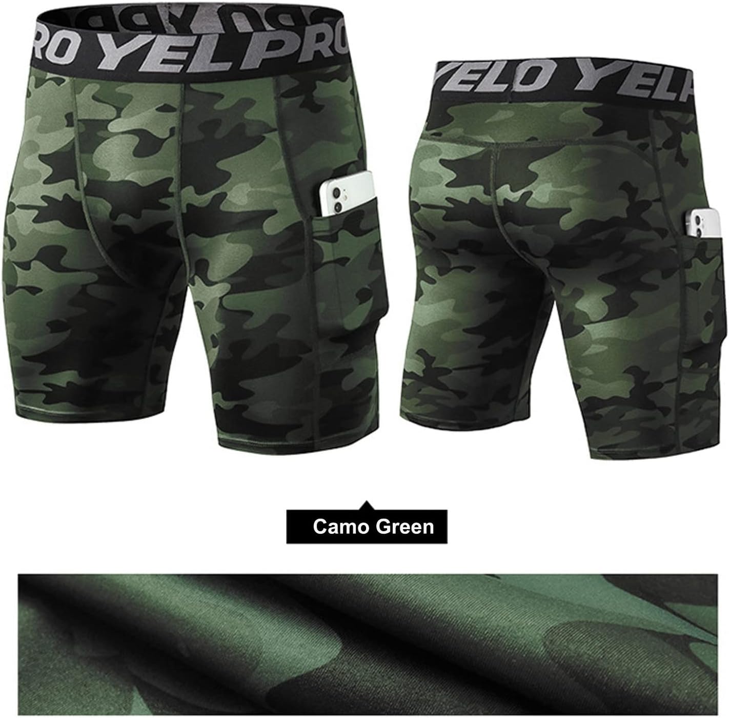 SPVISE Compression Shorts Men 1/3 Pack, Dry Fit Compression Underwear Spandex Running Shorts, Workout Athletic Shorts Pocket - Image 5