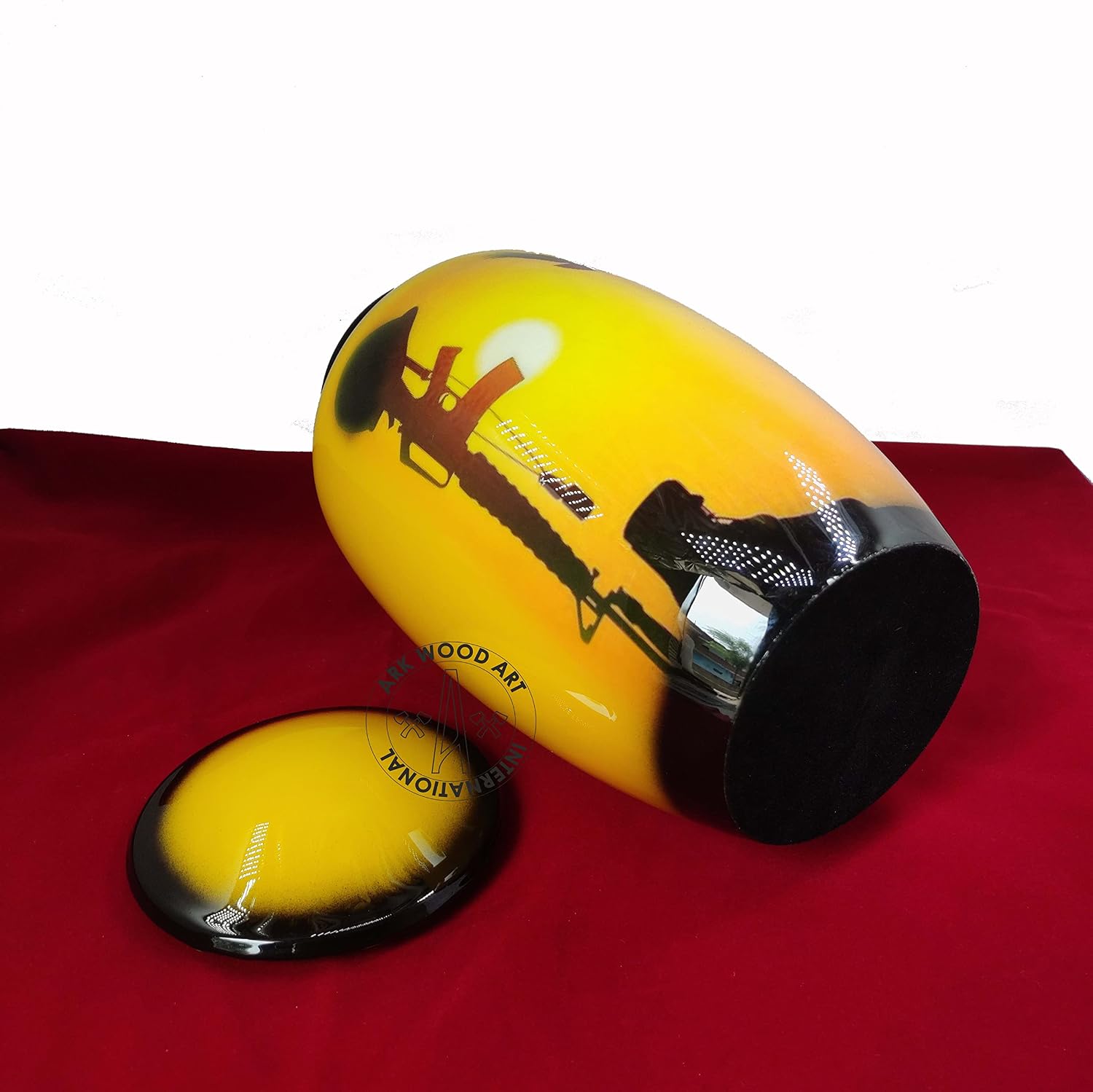 Human Urn for Police & Military (Army) | Armed Forces Urn, Military Urn, Patriotic Urn for Ashes | Gunmetal Eagle Flag Cremation Urn | Gift and Decorative Urns