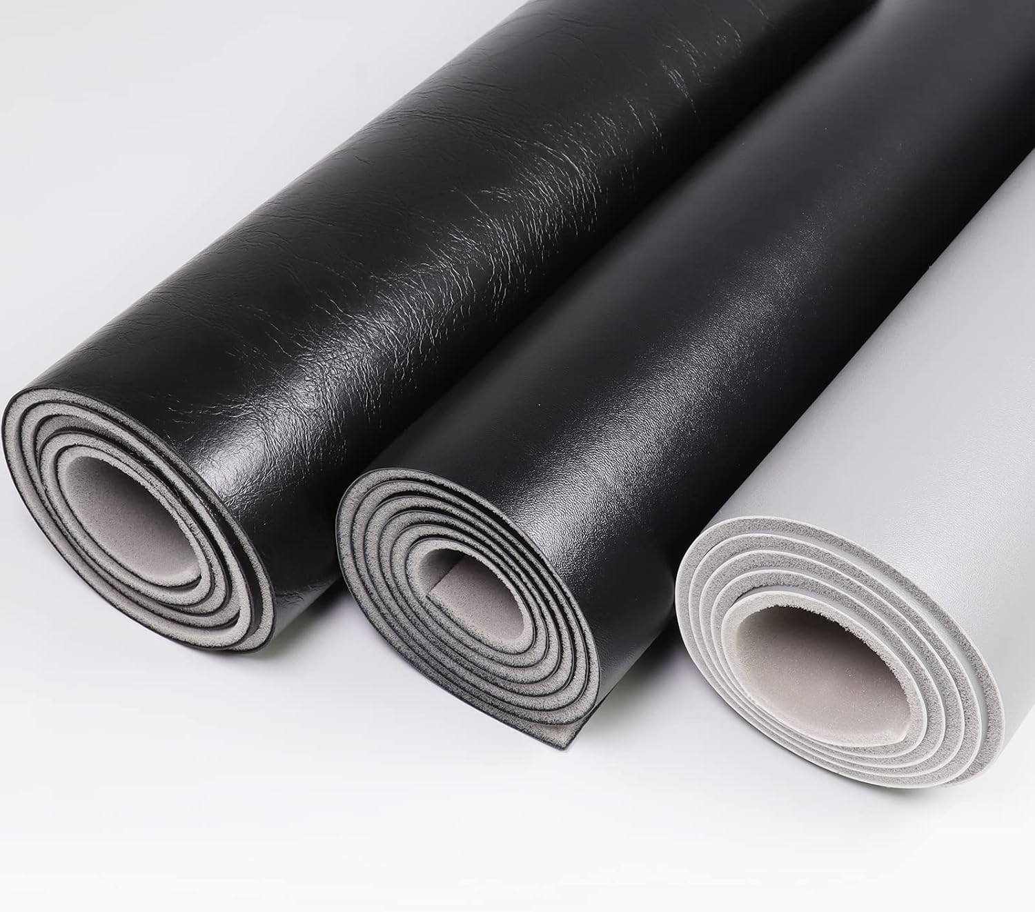 Vinyl Headliner Fabric with Foam Backing Car Leather Roof Fabric with 1/9" Foam Backed Marine Waterproof Soft for RV Boat Home Interior Replacement Repair 55" Wide - Black, 36"×55"