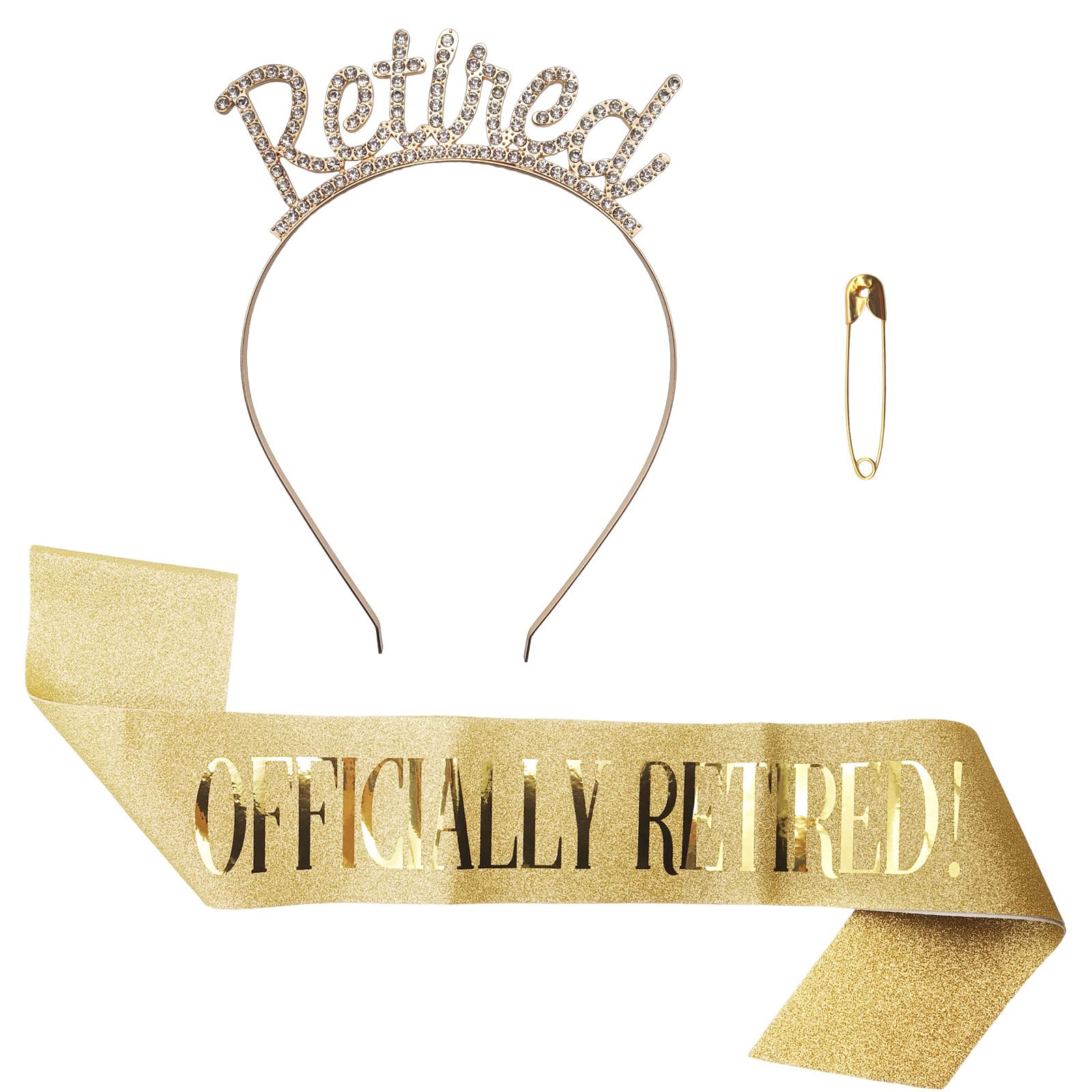 Ruhestandsgeschenk-Set Für Frauen – Krone & Schärpe Mit Strass Für Die Retirement-Party