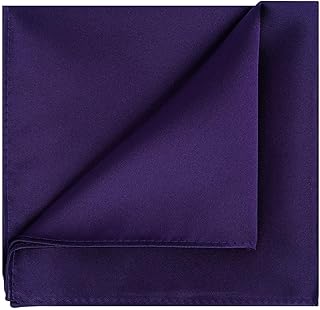 1PC/6PCS Satin Pocket Square Solid Color Handkerchief + Gift Box