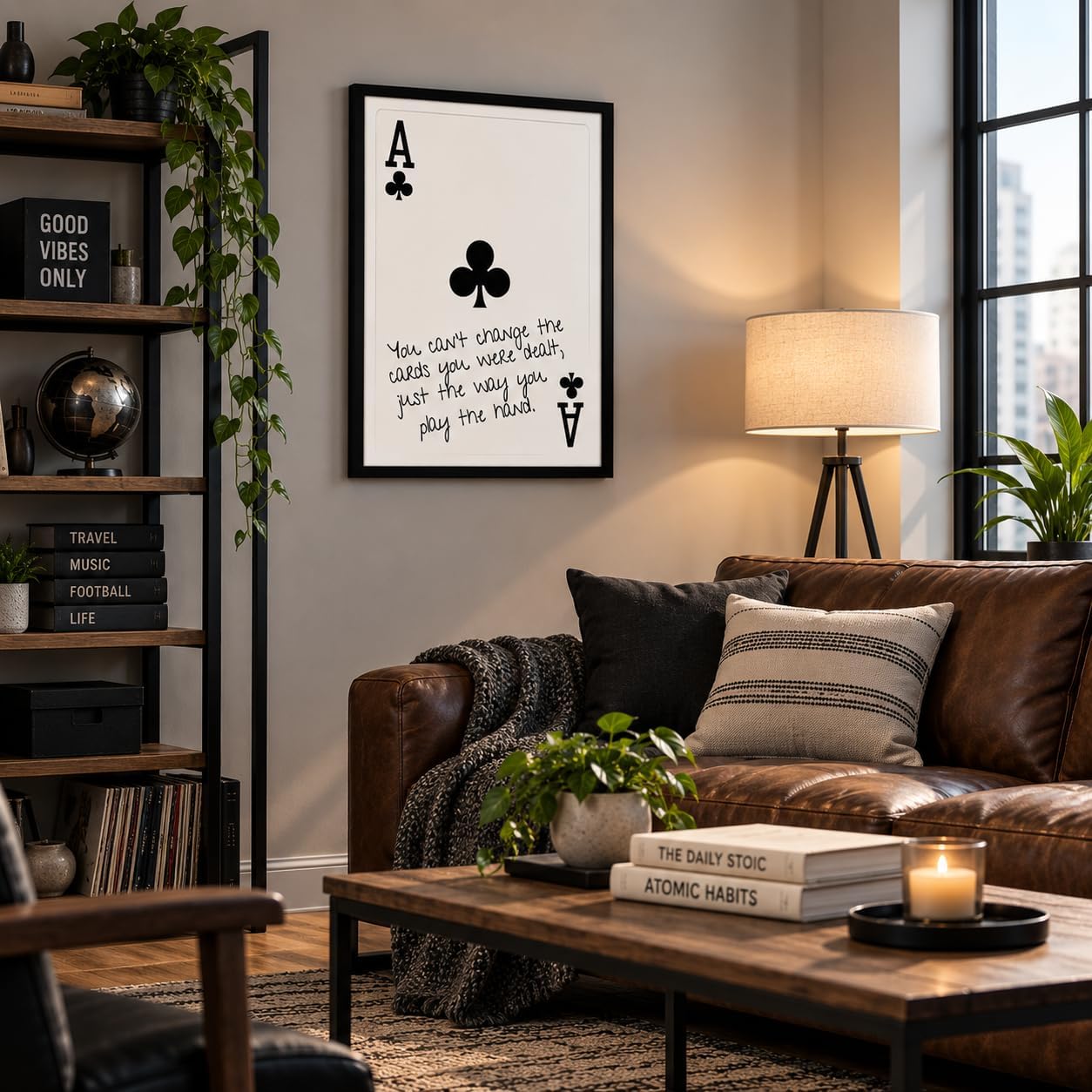 GEFQBBLD Black Framed Ace of Clubs Canvas Wall Art, 12x16 image 4
