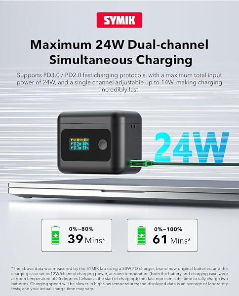 Treeboy Hub de chargeur de batterie intelligent pour accessoires Insta360 X4 Air, boîtier de charge double 24 W avec écran LCD, batterie SOC, piles non incluses - 3