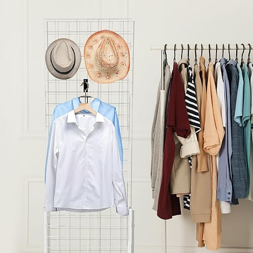 Miniatura 6 de Zonon 2 paneles de rejilla de pared de 6 pies con patas en T, paneles de rejilla de alambre de metal, estante de exhibición de alambre de pie para