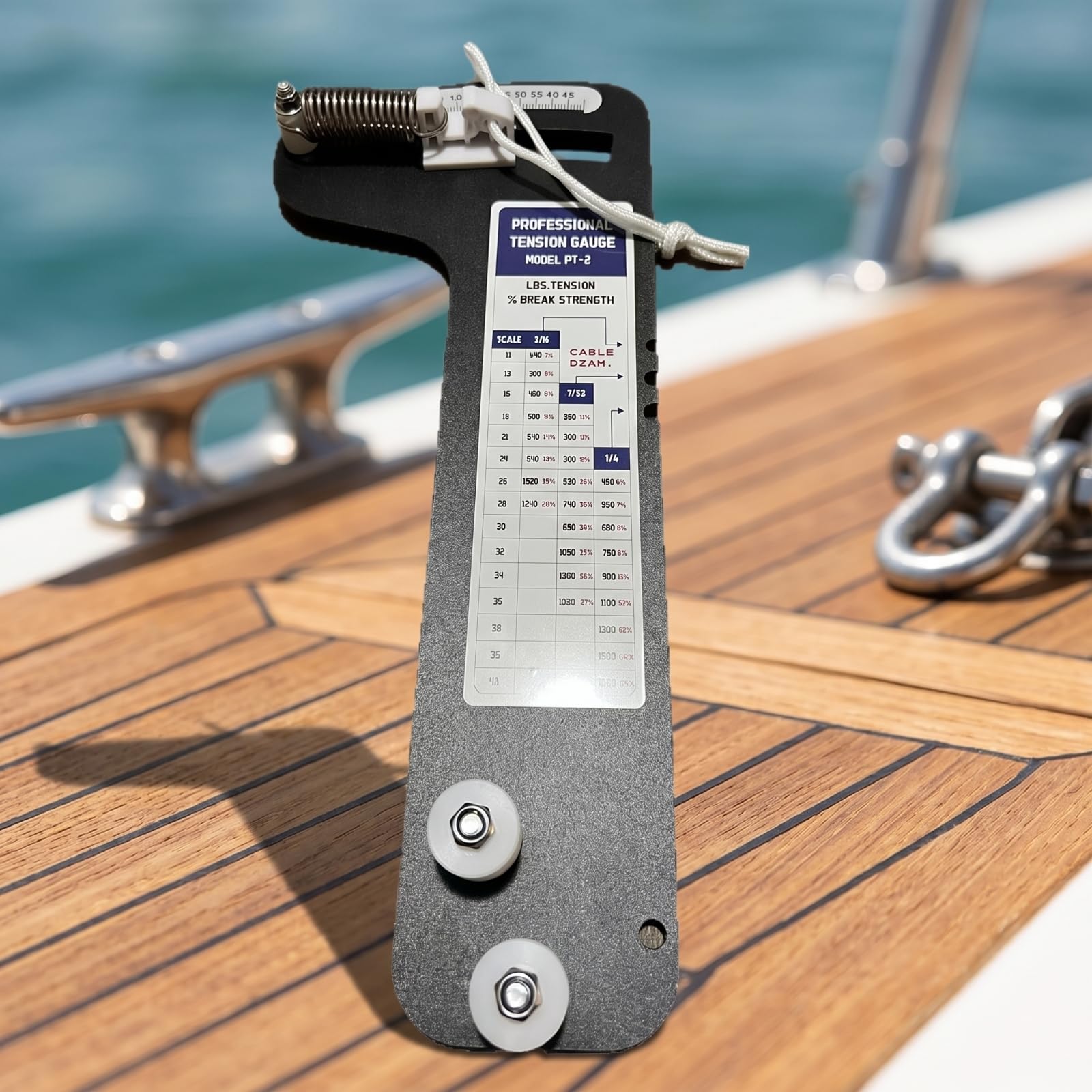 Segelboot-Takelage-Spannungsmesser Kompakt Drahtseil-Spannungsmesser Hochpräzise Drahtseil-Spannungsmessgerät für Segler