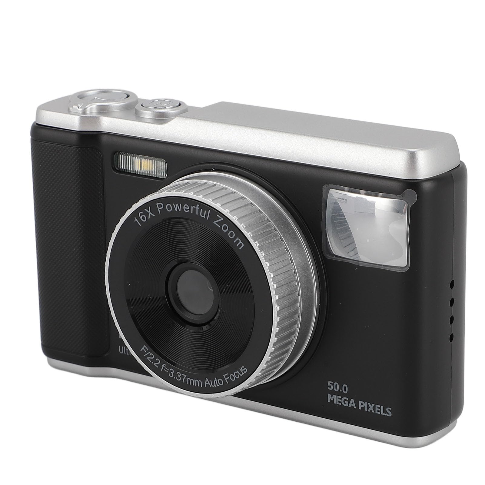Generic VLogging Camera, 16x Digital Anti Shake Photography Fotografia 4K Fotografia Digital Chamber Self -Chame con Flash per Adolescenti per Adulti Principianti (BLACK)