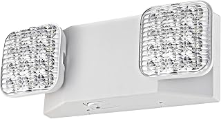 Emergency Light, LED Emergency Lighting with Battery Backup, 2 Adjustable Heads, Commercial Emergency Lights Combo for Business, 120V/277V AC, UL Listed, 1 Pack