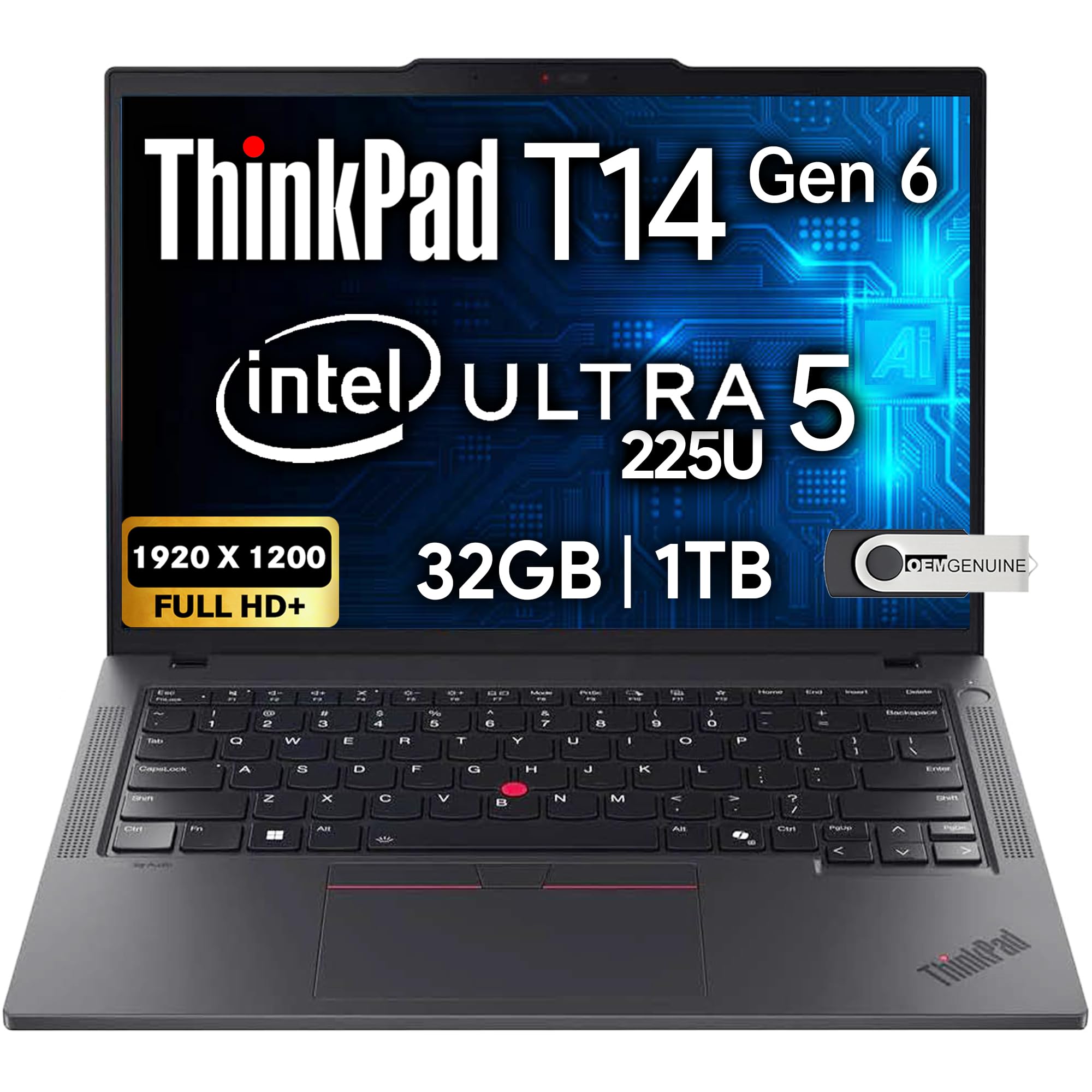 Amazon.com: Lenovo ThinkPad T14 Gen 6 Business Laptop 14