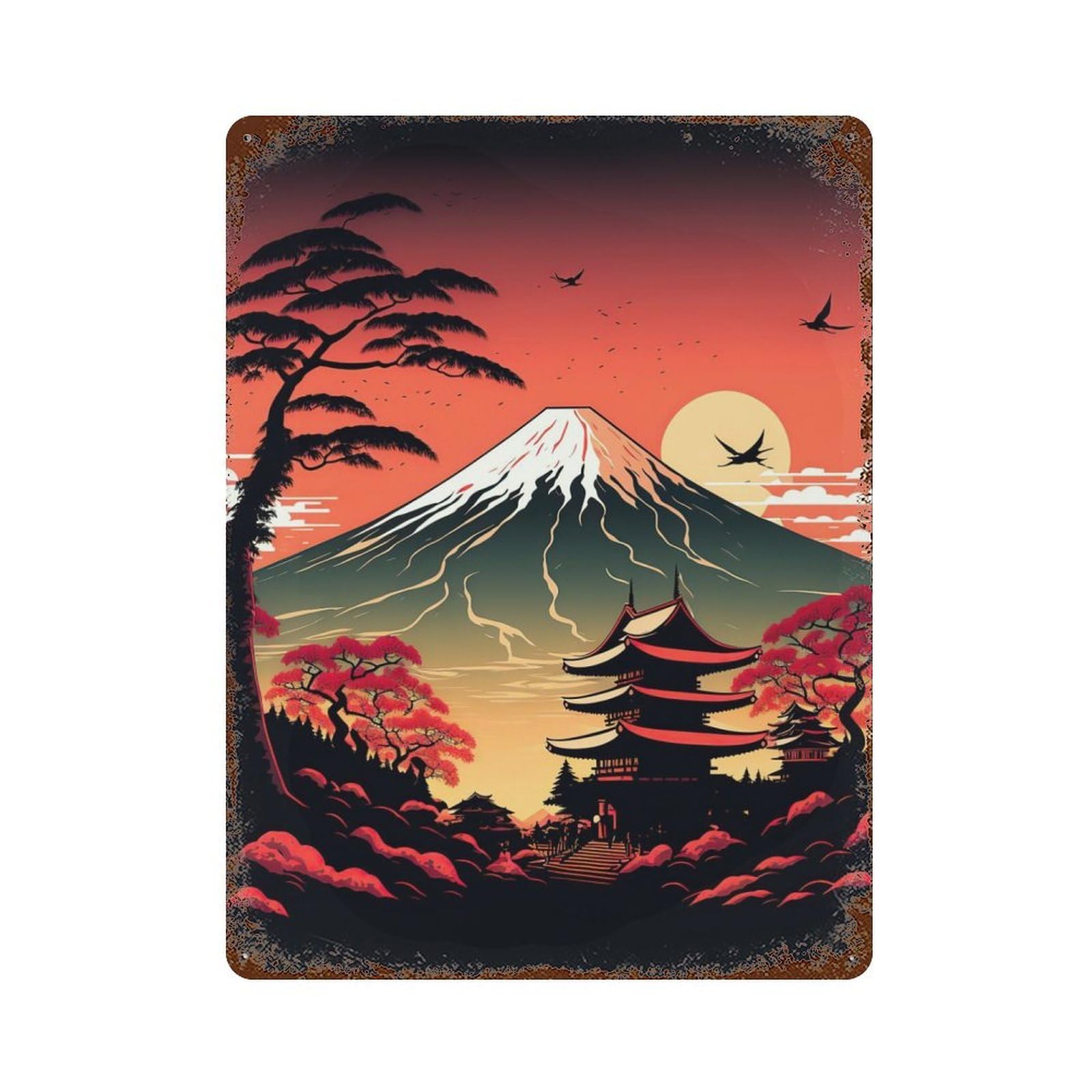 Dream Fuji Decorative Tin Sign 15.7"x11.8", for Bistro, Counter And Cafe Decor, Classic Wall Plaque