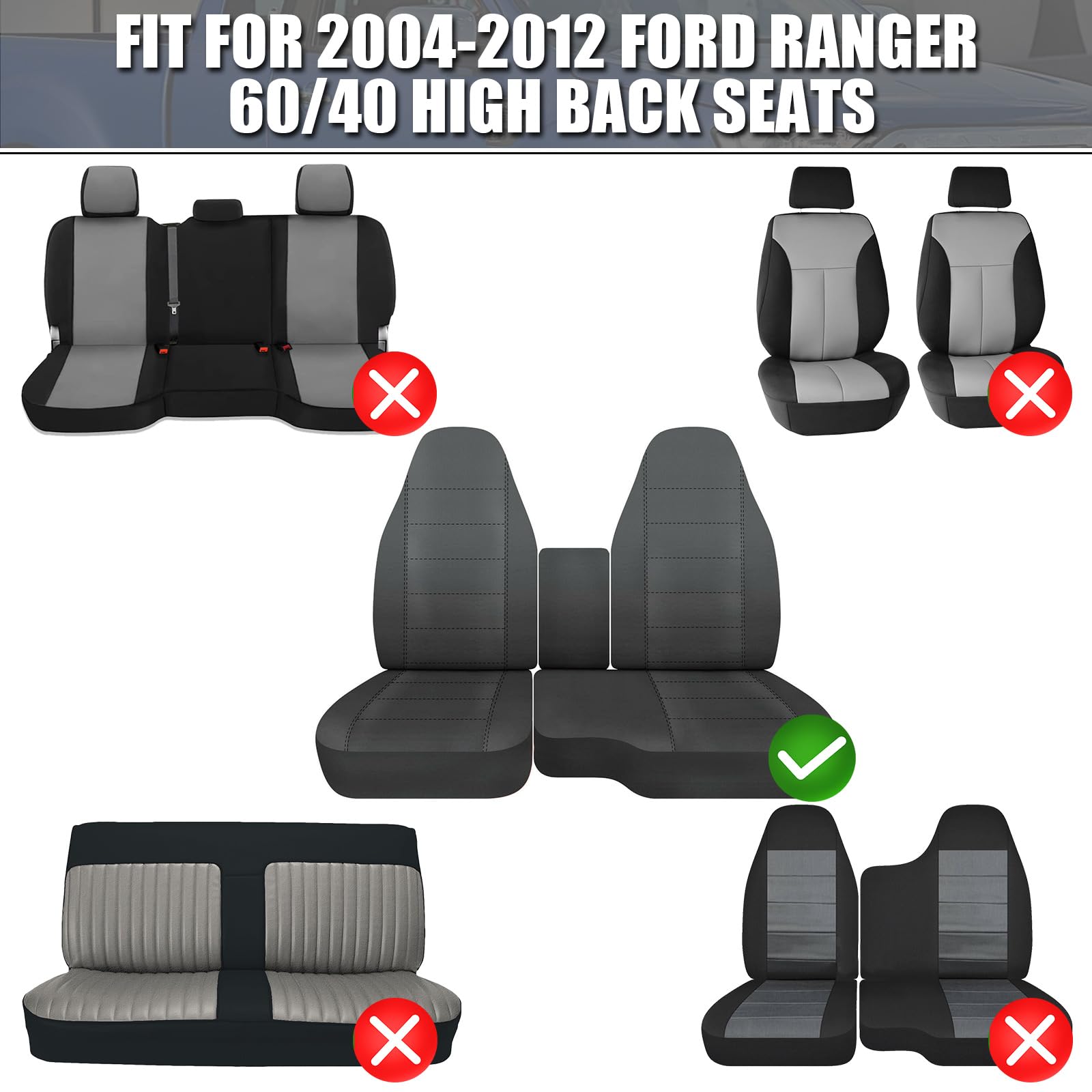 60 40 Seat Covers Ford Ranger