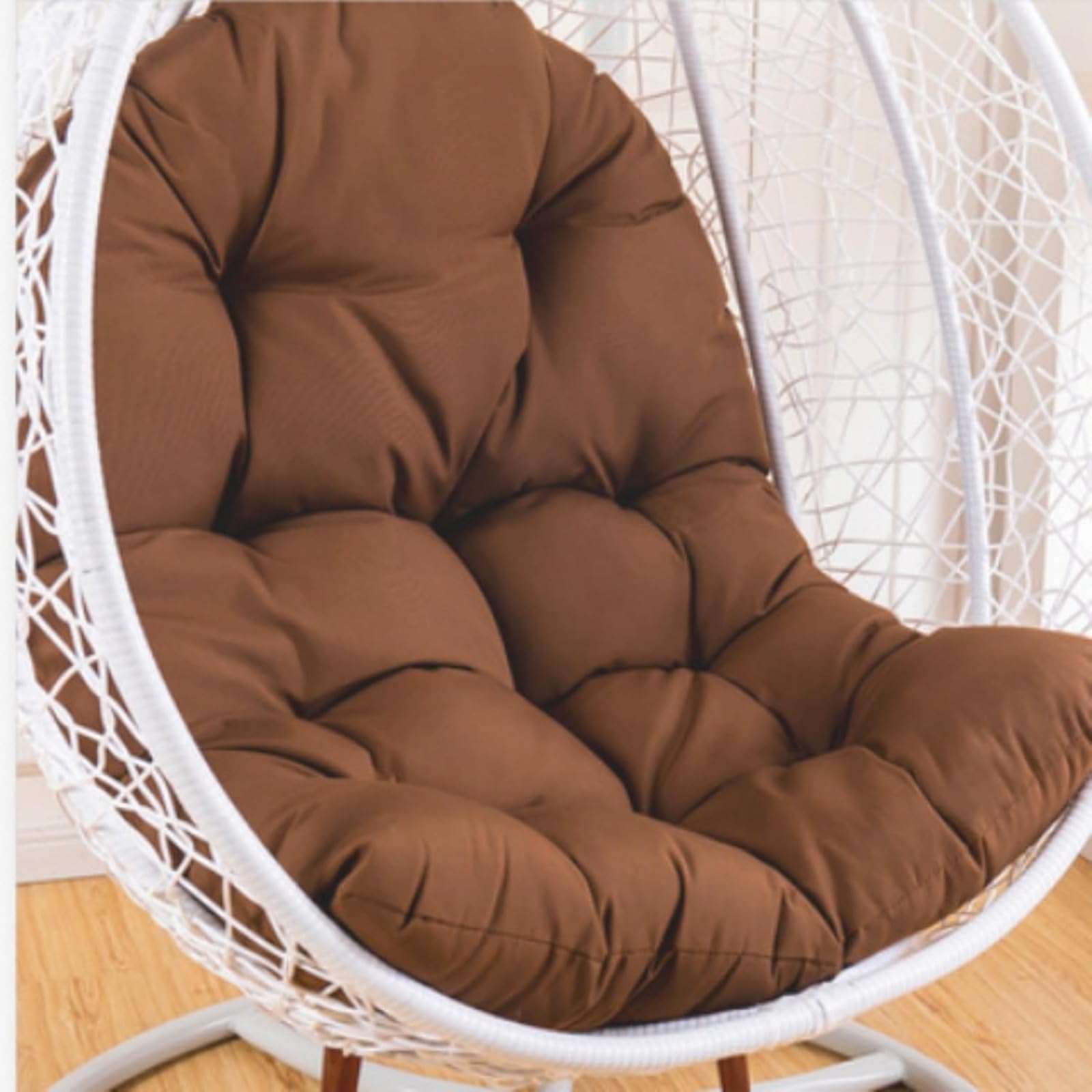 Cuscino per Sedia a Forma di Uovo,Cuscino per Poltrona sospesa,Cuscino per Sedia in Rattan,Cuscino Integrato,Varie opzioni di Colore,Adatto per Giardini Esterni, altalene Interne, divani