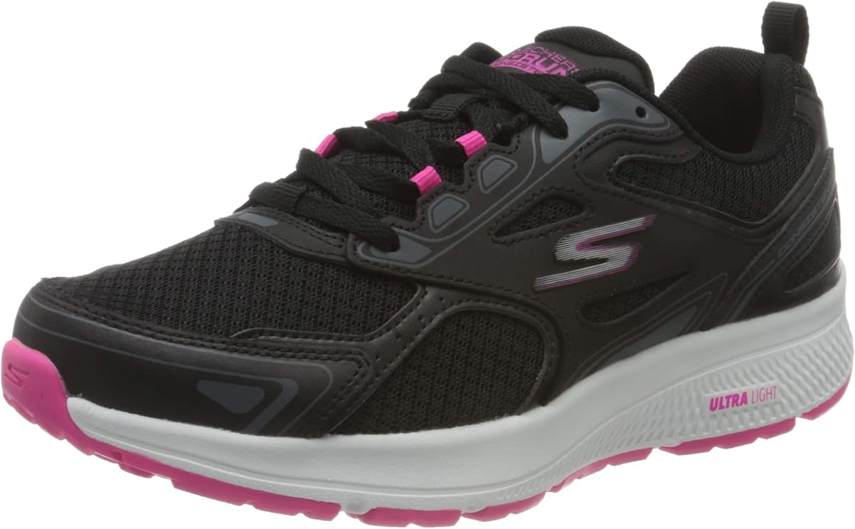 Zapatillas Skechers Go Run Consistent para mujer | Plantilla Goga Mat refrigerada por aire, amortiguación ultraligera, tecnología M-Strike, parte superior de cuero y malla