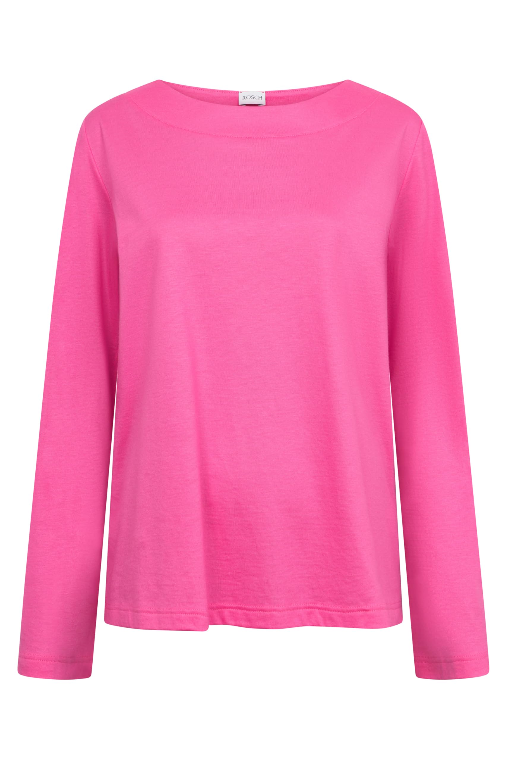Rösch Pyjamashirt in Uni Pink Baumwolle/Modal 1253531