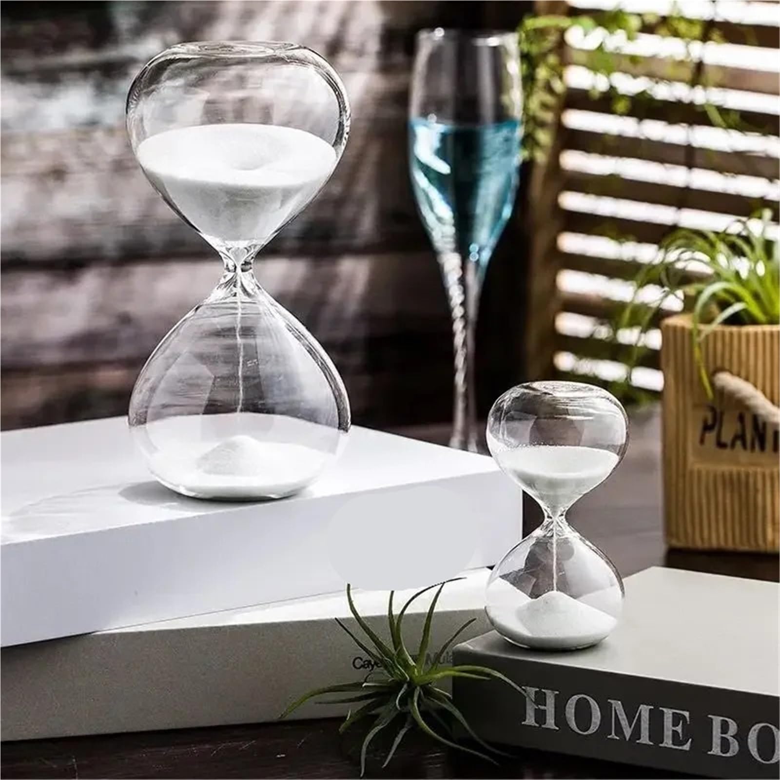 5/10/15/30/60 minuti timer for la sabbia in vetro strumento di gestione del tempo clessidra in ornamenti scrivania decorativa for casa Per La Decorazione(Green,60min)