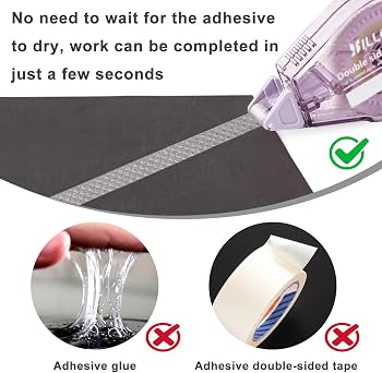 6 Pcs Colle Scrapbooking, Roller Colle Ruban Adhésif Double Face, Souris Colle Roller, Scotch Double Face scrapbooking, Colle Roller pour Scrapbooking, Album Photo, Cartes, Journal, 6mm x 6 m