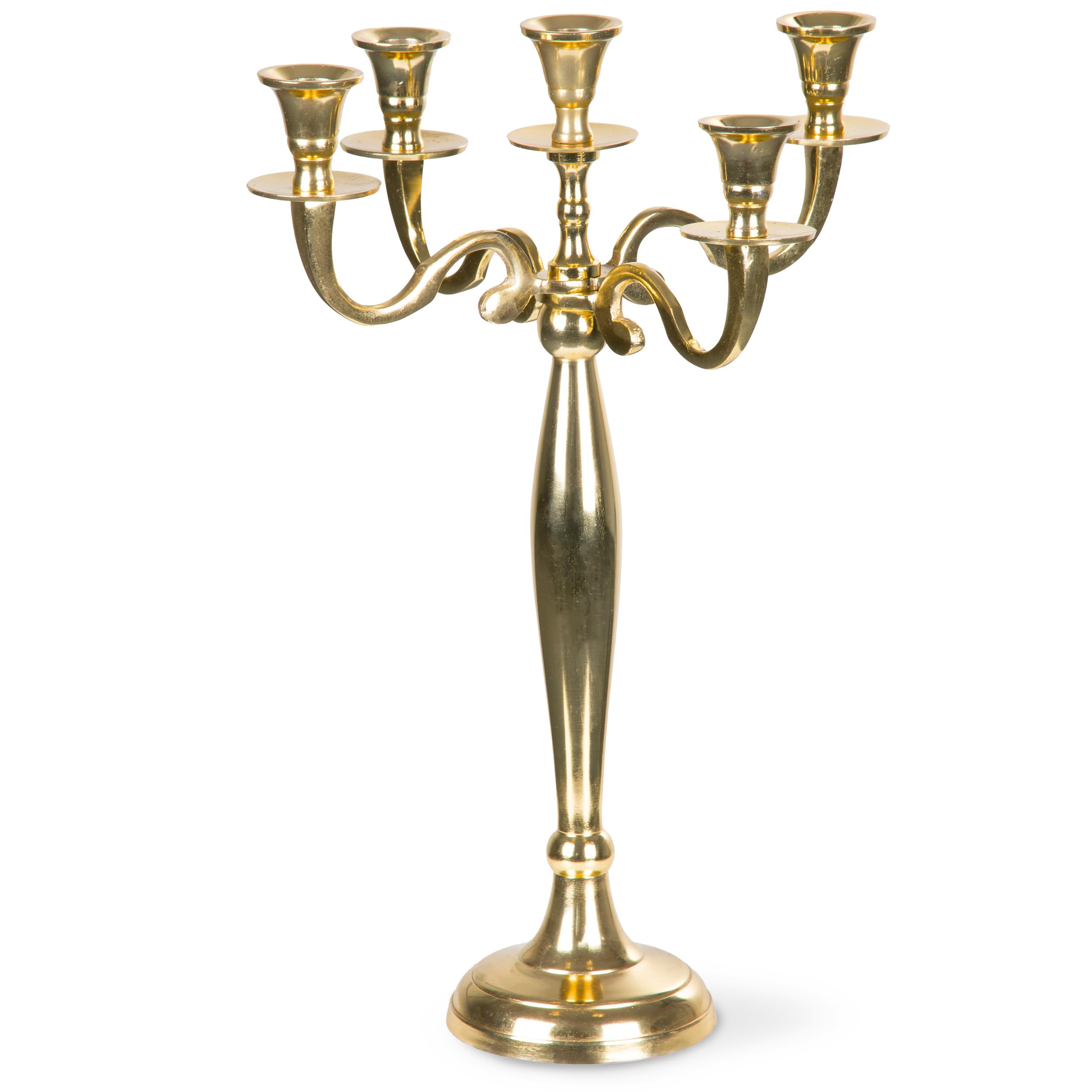 Gräfenstrayn Chandelier Candélabre Décoratif – 1, 3 ou 5 Bras – Argent, Noir, Blanc ou Or – Plusieurs Tailles – Bougeoir Élégant pour Bougies Pilier – Décoration Intérieure Table et Cheminée