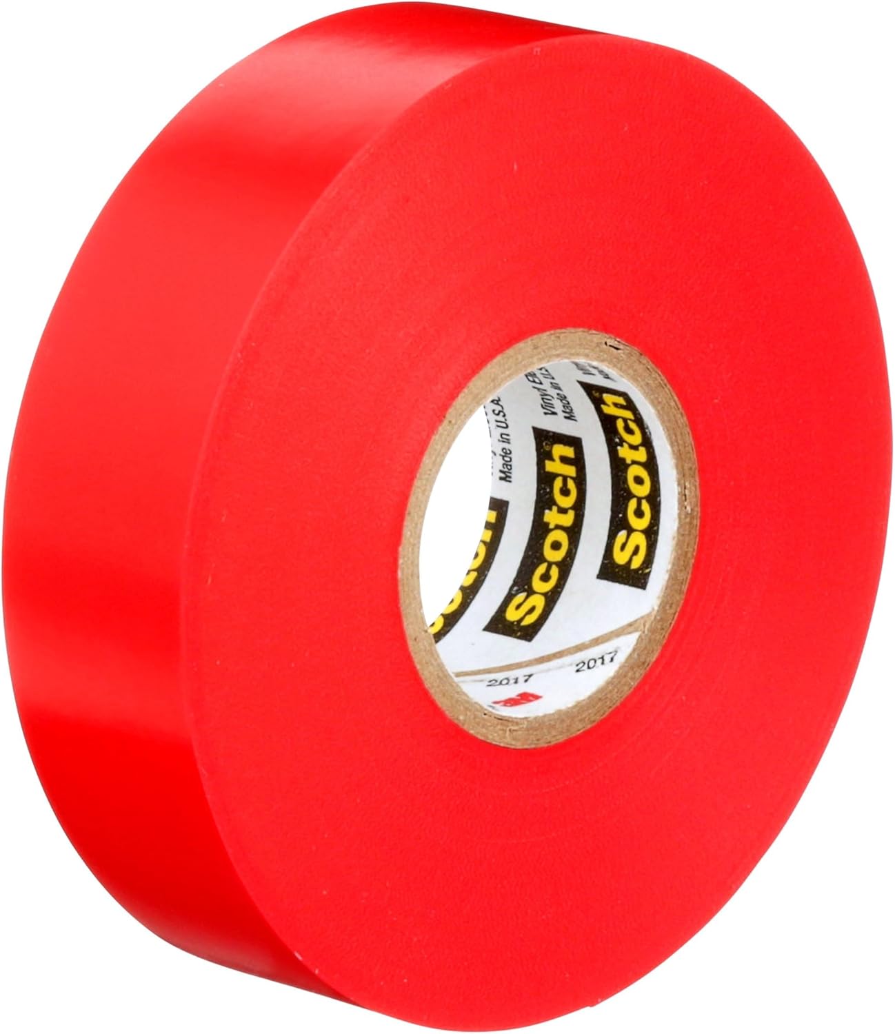 3M Scotch 35 Vinyl Electrical Color Coding Tape – 3" Core, 0.75" x 66 ft, Red – Premium Insulation, Flame Retardant, Weather Resistant – Ideal for Phase Identification and Safety Marking