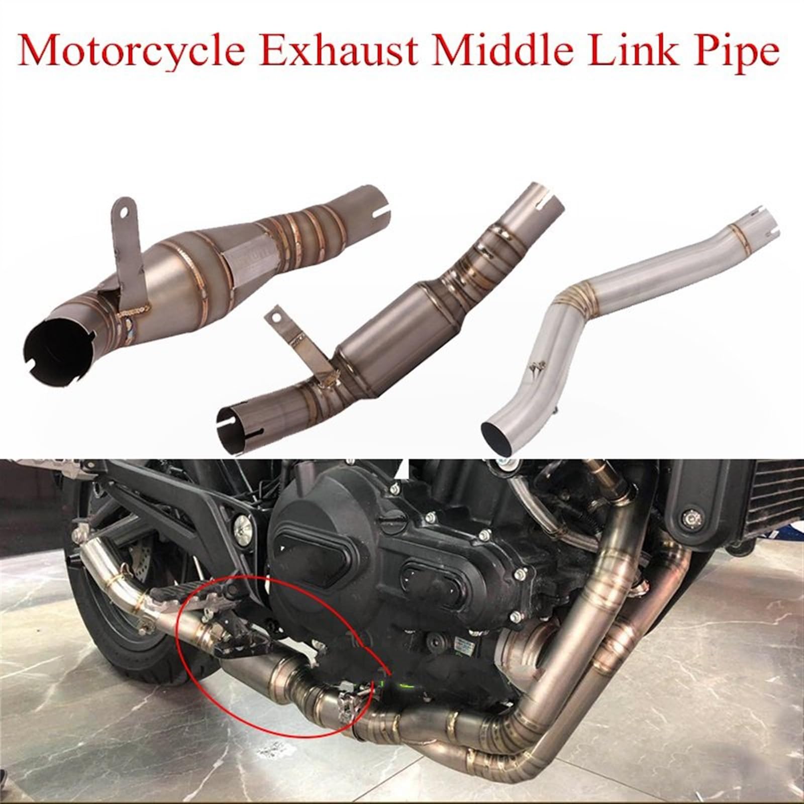 Adaptateur échappement Moto Tuyau Intermédiaire D'Échappement DEWIN Pour Moto CB500/CBR500R/CB500X - Acier Inox ! Accessoire Moto Performance Adaptateur échappement Moto Tuyau Intermédiaire D'Échappement DEWIN Pour Moto CB500/CBR500R/CB500X - Acier Inox ! Accessoire Moto Performance
