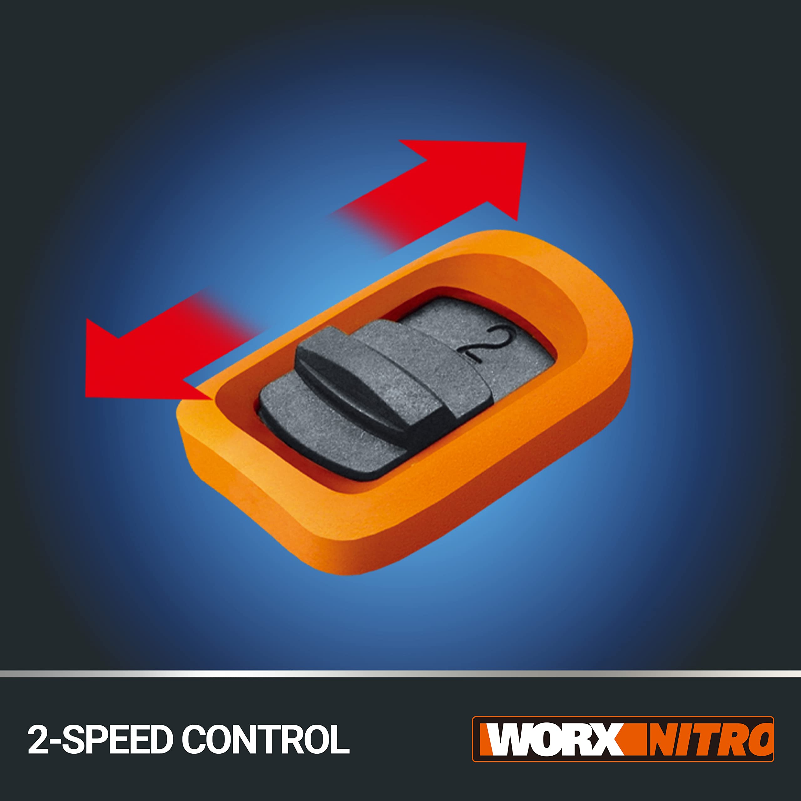 WORX NITRO 18V(20V MAX) Taladro Atornillador Eléctrico sin Cable WX102.1, Herramienta PowerShare, 60 Nm, Control de 2 Velocidades, Embrague de 18+1 posiciones