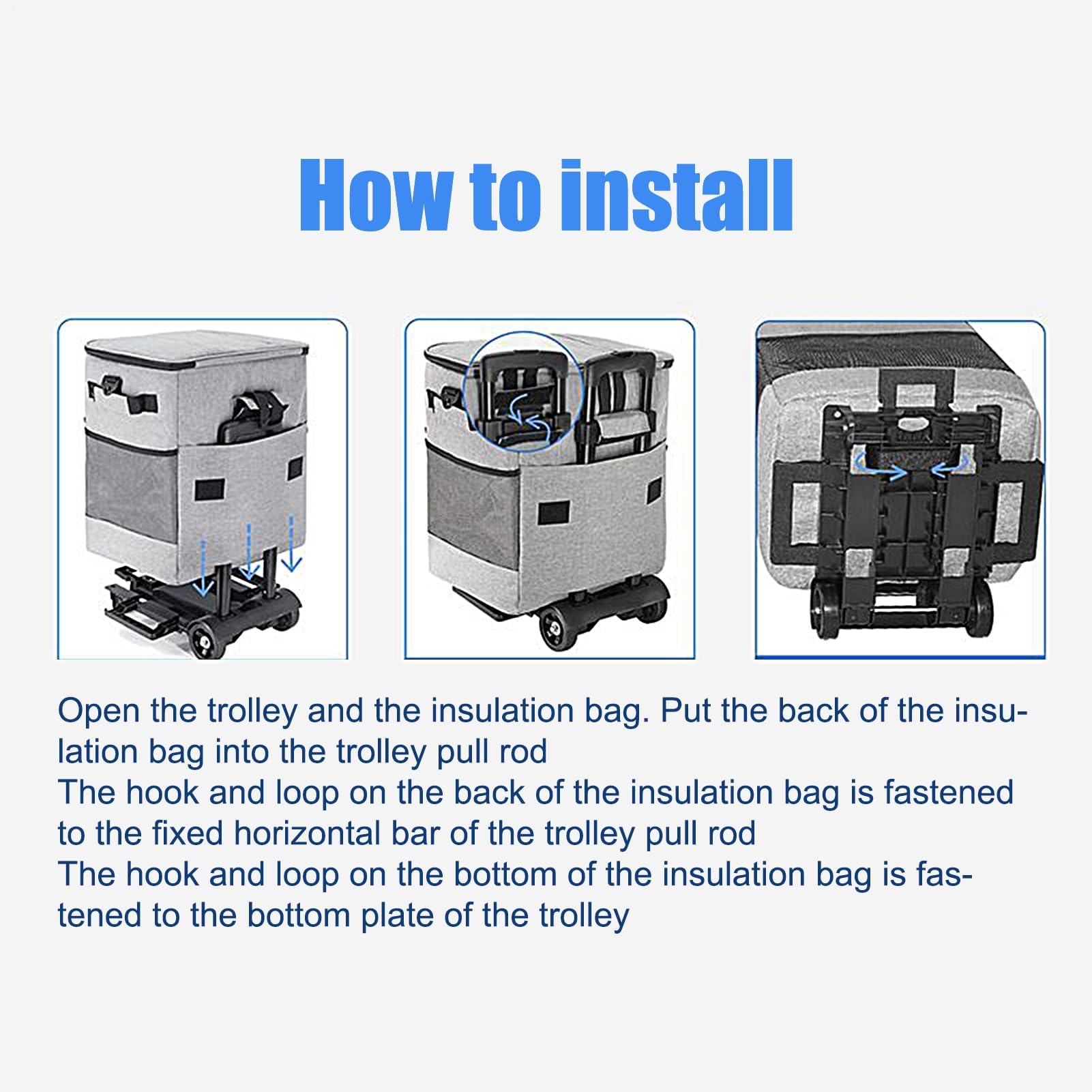 Rolling Cooler | Contenitore per il ghiaccio portatile pieghevole con ruote – Contenitore termico per il pranzo per patio, campeggio, pesca, picnic all'aperto, viaggi, spiaggia, viaggi su strada