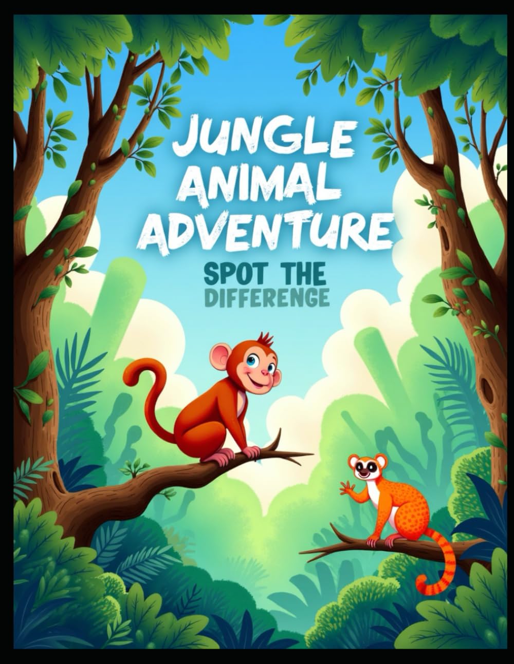 Jungle Animal Adventure Spot the Difference Puzzle Vol 1