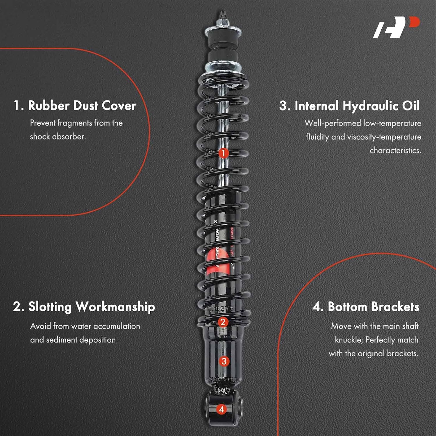 A-Premium Front Complete Strut and Coil Spring Assembly Compatible with Ford F-150 1980-1996, F-100 1980-1983, E-150 Econoline Club Wagon 1975-1991, E-100 Econoline Club Wagon 1975-1983, 2-PC Set