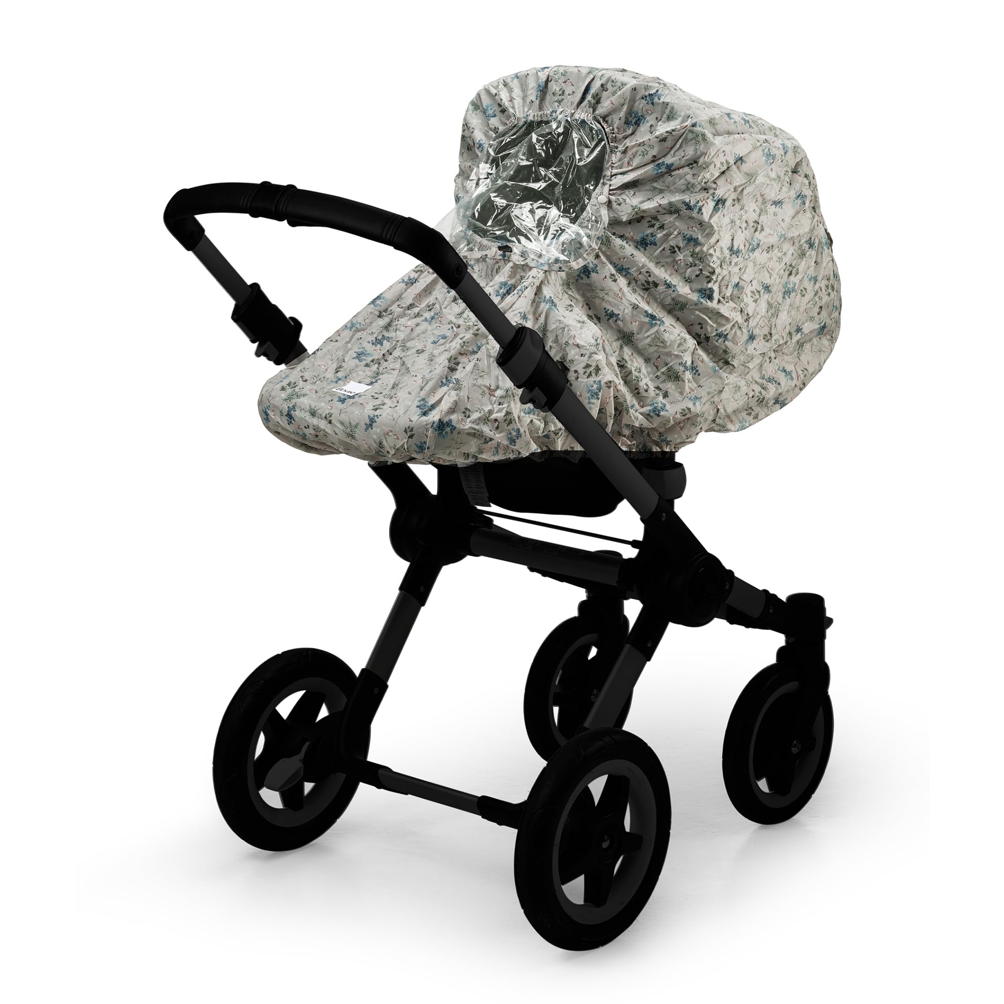 Elodie Details Regenschutz Kinderwagen Universal – Windschutz mit Sturmfenster, Sichtfenster, Aufbewahrungstasche, Luftzirkulation, schadstofffrei, kompakt, Buggy 100x105 cm, Fairytale Forest