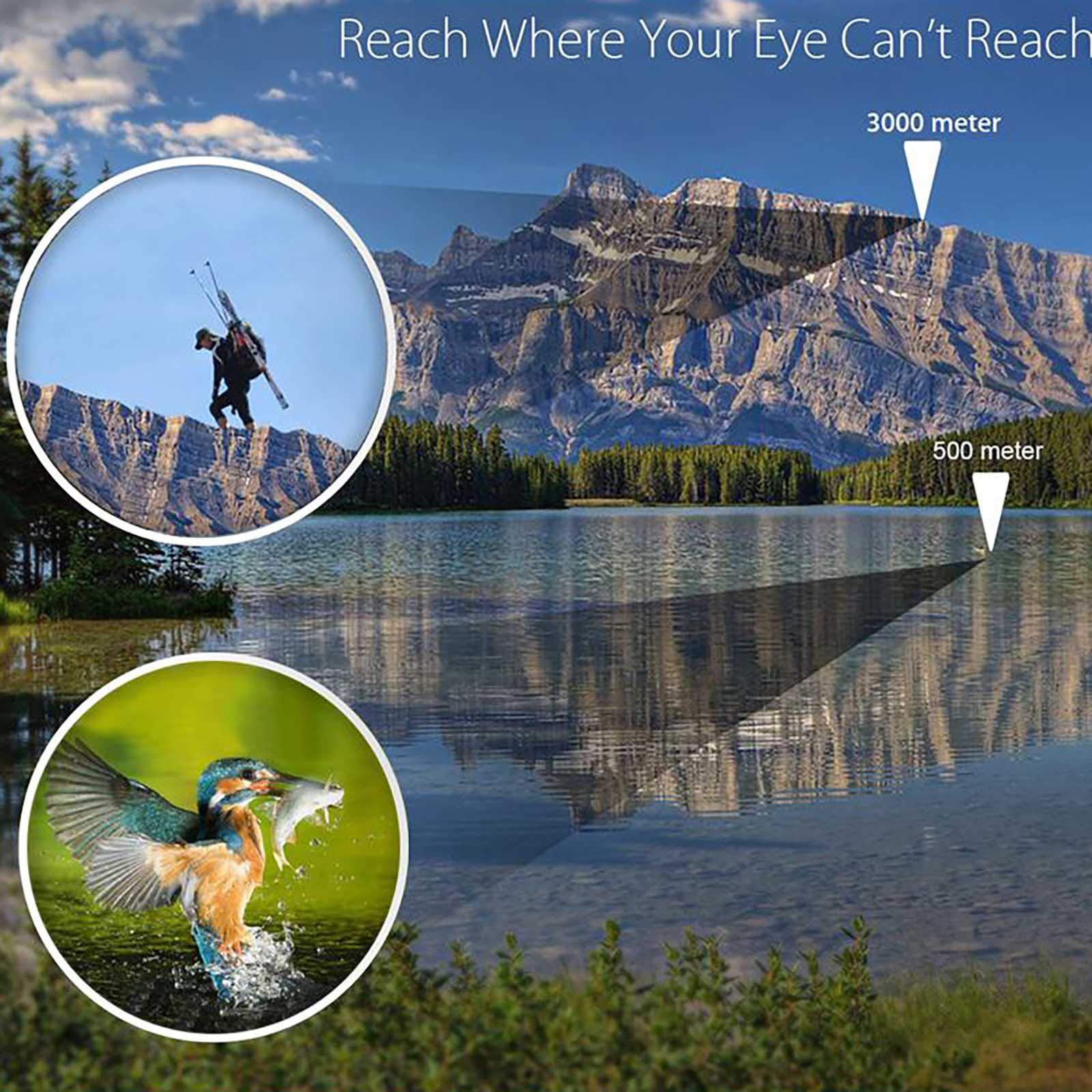BINOCOLO PROFESSIONALE 60X60 CAMPING MILITARE MONTAGNA VISIONE NOTTURNA | BINOCOLO PROFESSIONALE ZOOM 60X60 BAK4 FMC HD PER ESCURSIONI CACCIA CAMPING MILITARE MONTAGNA VISIONE NOTTURNA