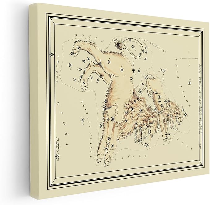 Monem Art Astrology Canvas - Scorpio Zodiac Print - Constellation Art - Housewarming Gift for Men & Women - Wall Decor for Living Room or Office - Available in 8x10