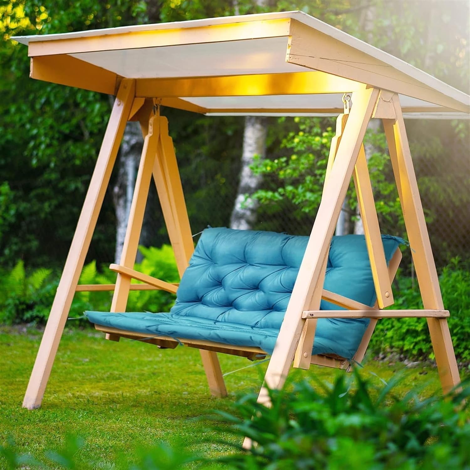 Cuscini per dondolo da esterno, cuscino per panca da giardino per mobili da giardino, cuscini di ricambio per sedie a sdraio a 3 posti, resistenti e confortevoli, per veranda, patio, sedie antiscivolo