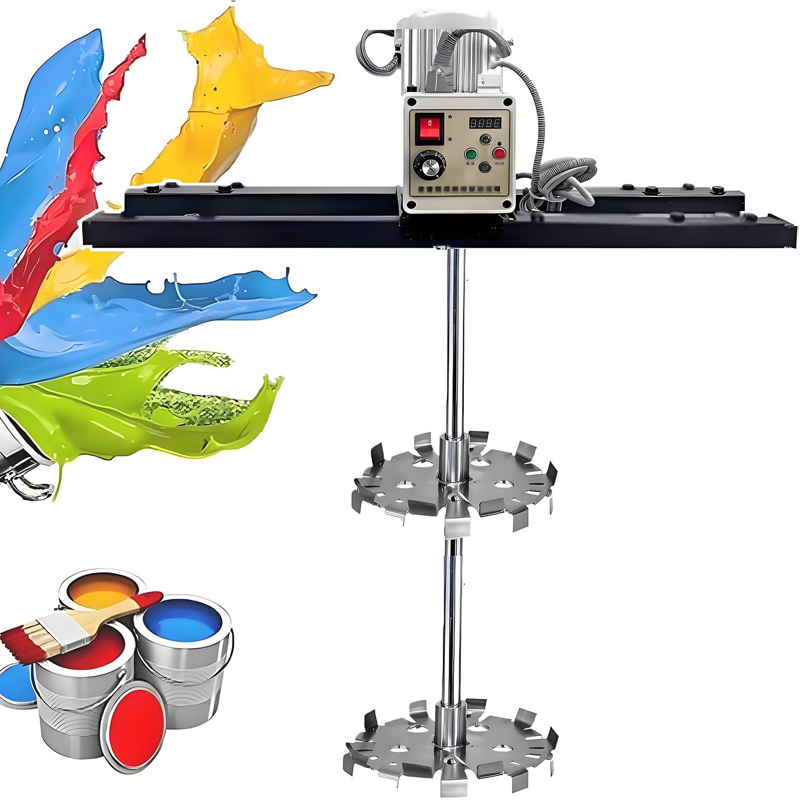 GUTYGIO Electric Tank Mixer Machine, IBC Agitator, Paint Stirring Machine, 30nm High Torque, 200-3000 Rpmadjustable Speed for Viscous Liquid, Ink, Dye, Mixing Applications TypeD