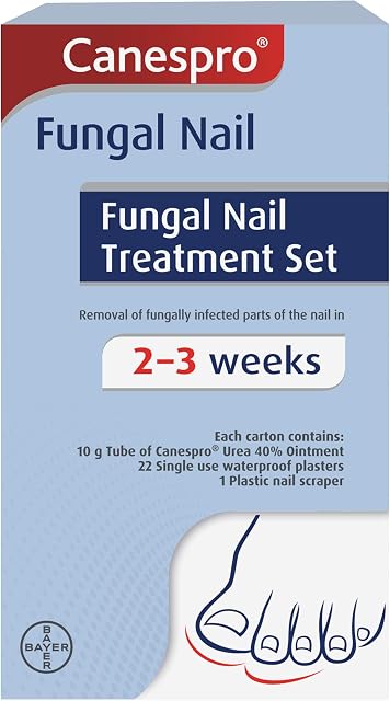 Canespro Fungal Nail Treatment Set for Toenails | Plasters & Nail Scraper Included