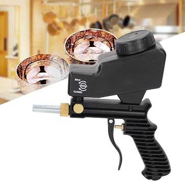 Zerone Sand, Portable Paint Removal Tool Sand for Air Compressor for Remove Paint, Surfaces (Black)