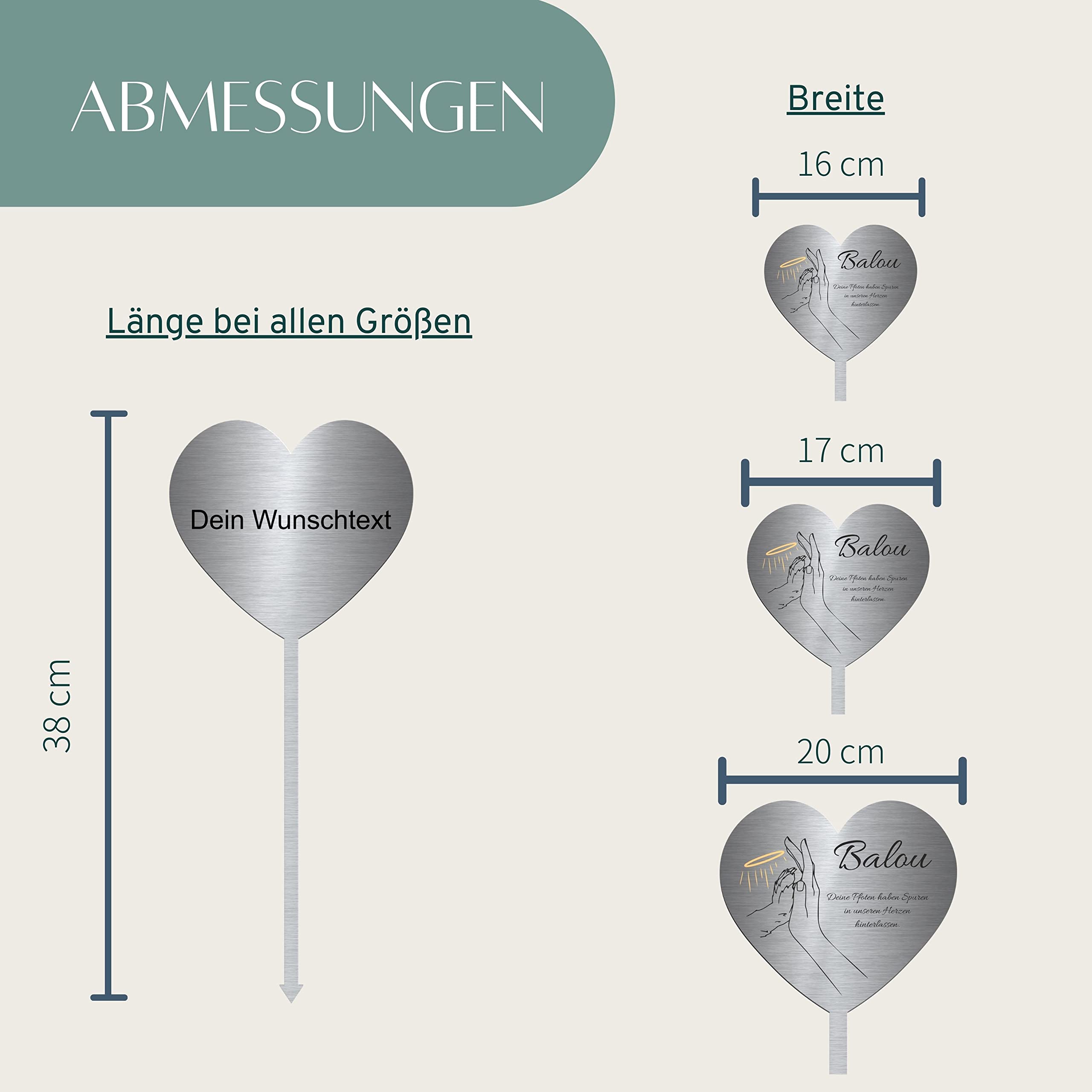 Wanmu Herz Grabstecker - Acryl Gedenktafel Für Haustiere