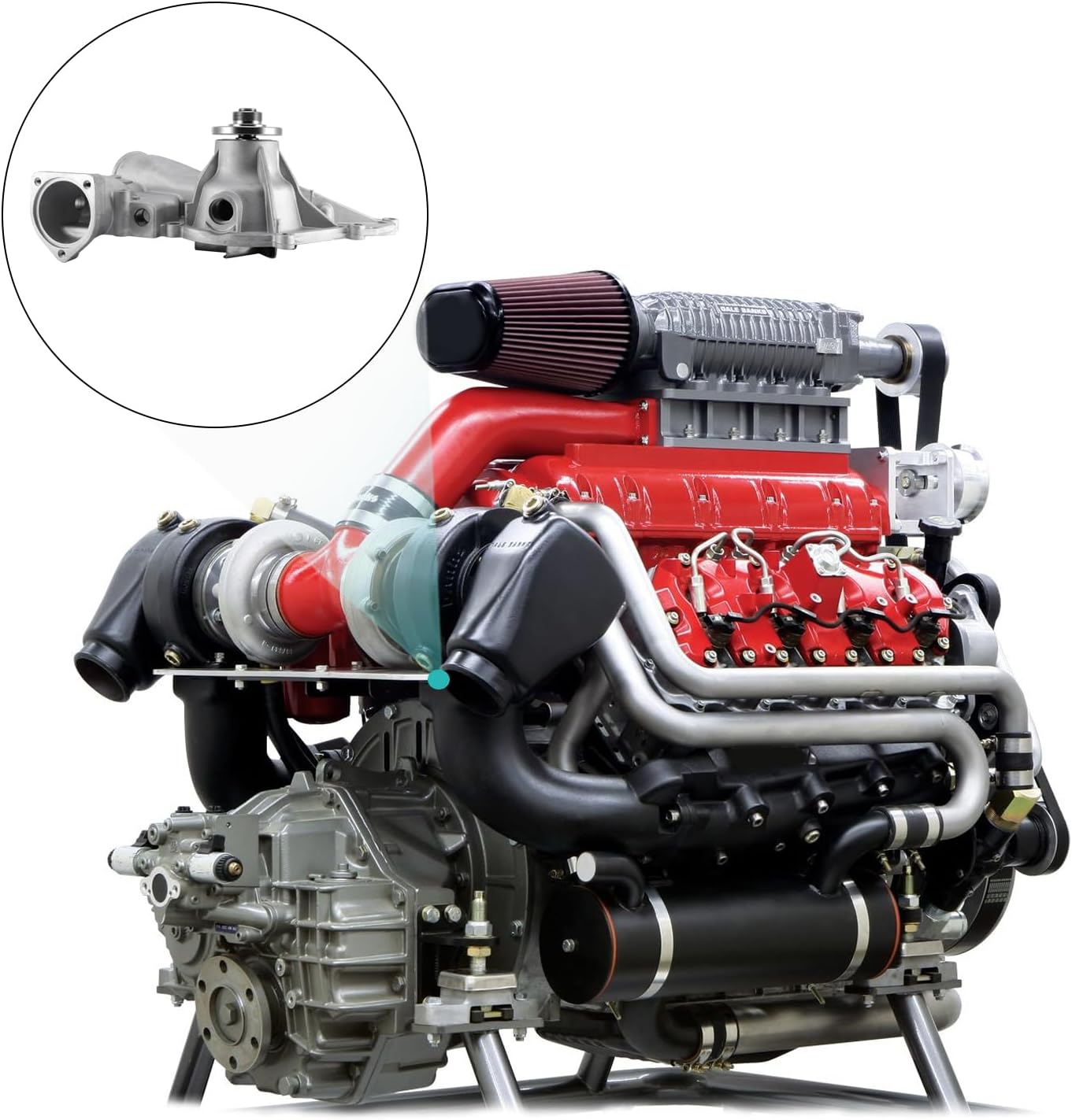 AULINK AW4114 Water Pump For Ford 7.3L V8 Powerstroke diesel 1996 1997 1998 1999 2000 2001 2002 2003 E350 E450 E550 F250 F350 F450 F550, 00-03 Excursion OE# 2C3Z8V501BA, F6TZ8501AA, F81Z8501FA