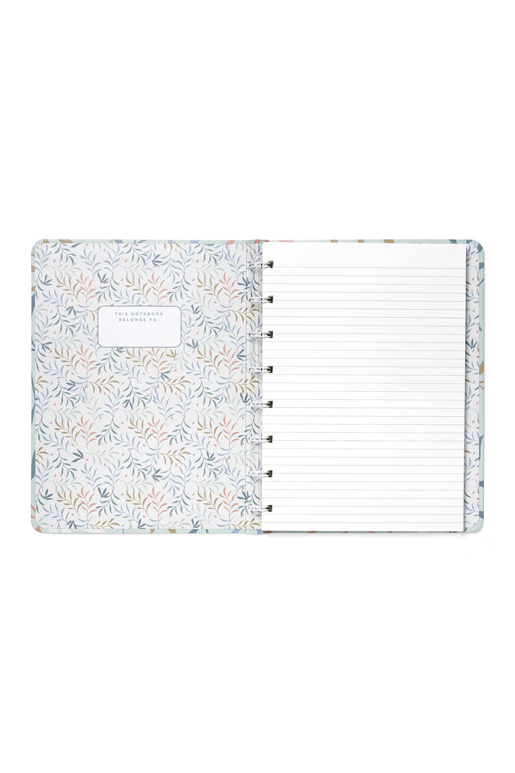 Carnet Rechargeable Filofax Botanical A5 - Motifs Nature - 56 Pages Lignées - Fermeture Élastique - Mint