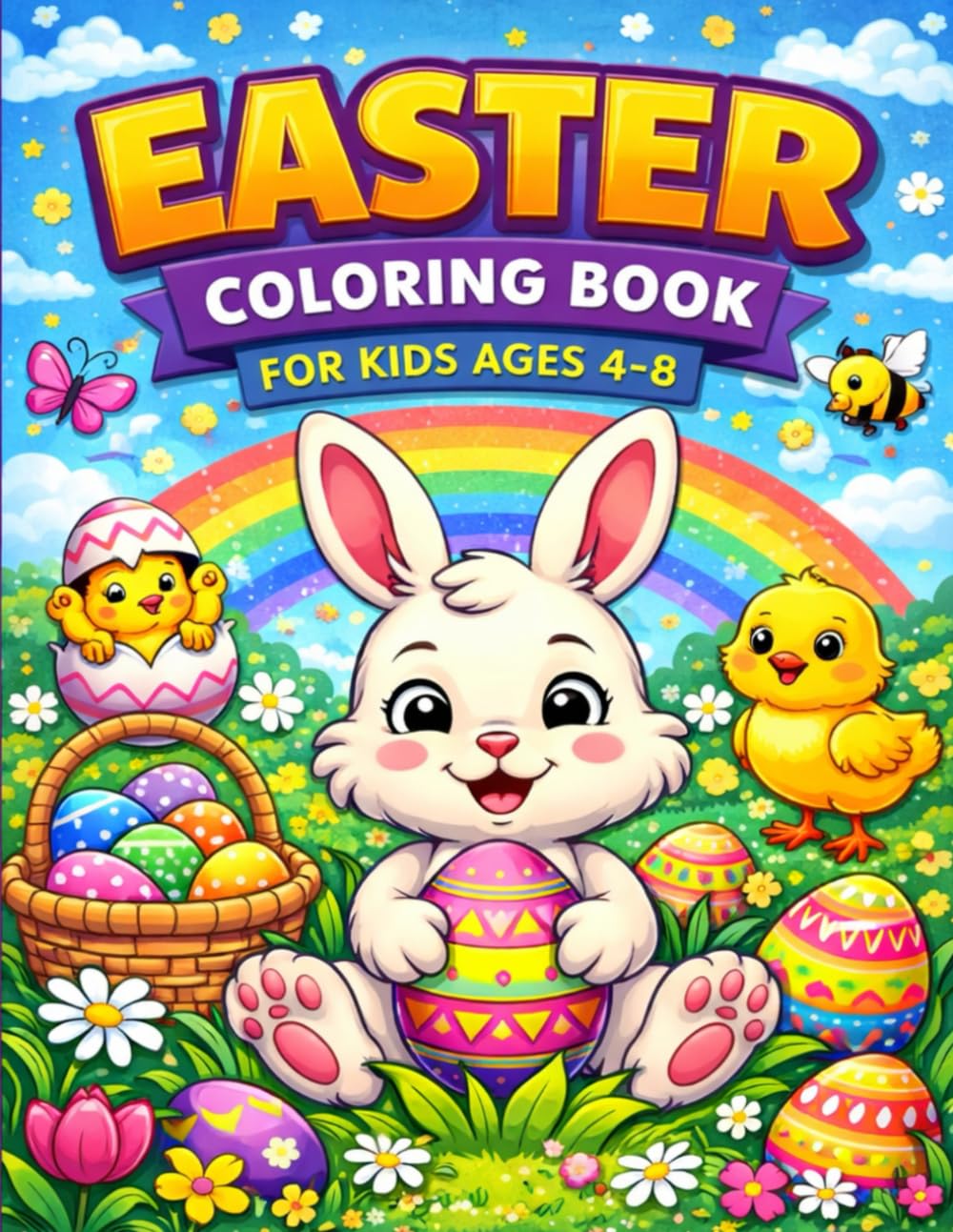 Easter Coloring Book for Kids Ages 4–8