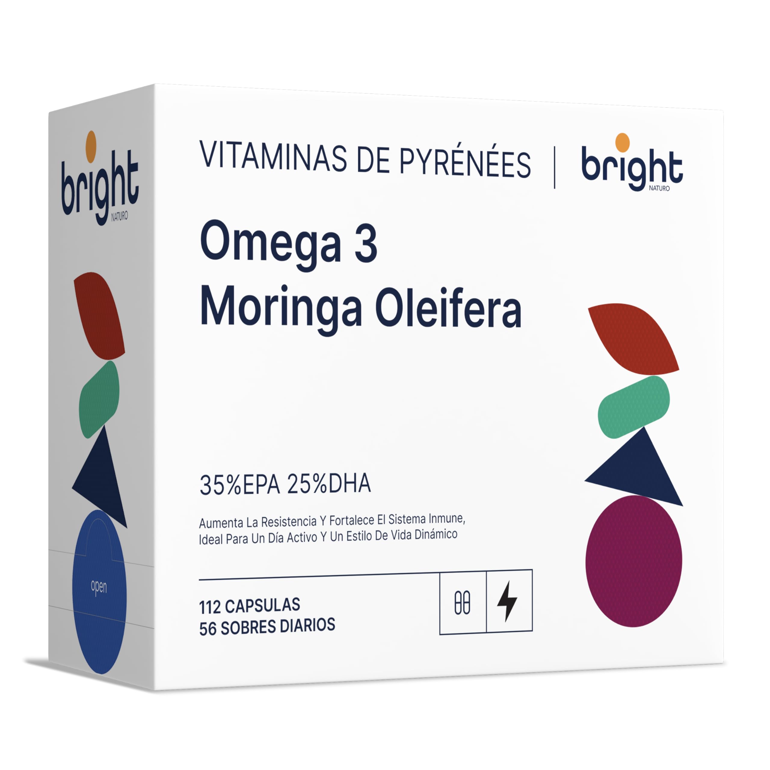 Omega 3 TG, Moringa Oleifera - SmartAbsorb™ | para la función cerebral, el sistema nervioso y la inmunidad | 56 sobres diarios