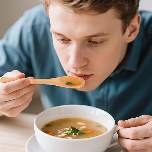 Miniatura 5 de HANSGO 6 cucharas de madera pequeñas, cucharas de sopa pequeñas para servir cucharas de madera de 6 pulgadas para café, té, mermelada, sales de baño