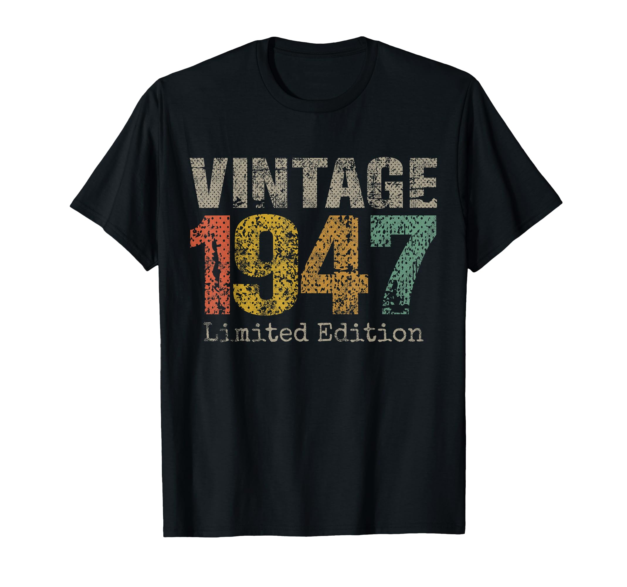 Vintage 1947 Text 79th Birthday Gift Men Women 79 Year Old T-Shirt