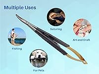 Vista 6 de ARTMAN INSTRUMENTS Castroviejo Portaagujas de Sutura Micro Preciso – Punta Curva de 5.5", Insertos de Carburo de Tungsteno, Acción de Resorte