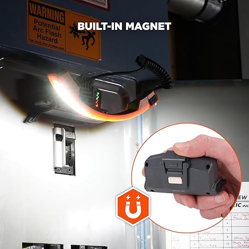 Miniatura 5 de Ergodyne Skullerz 8883 - Cargador de batería recargable con imán integrado, compatible con cascos Ergodyne y cascos de seguridad, cable USB-C