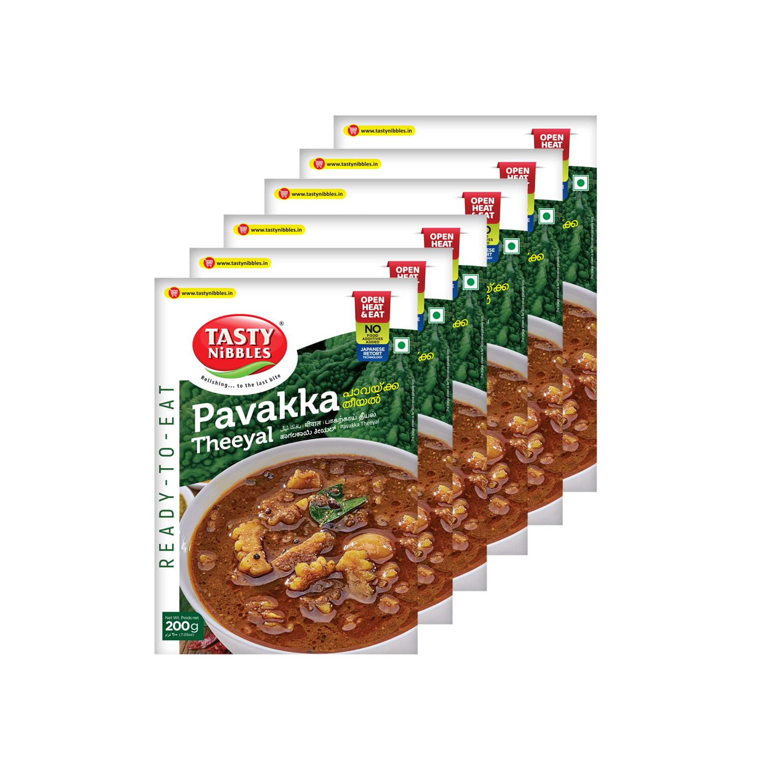 TASTY NIBBLES Ready to Eat Kerala Special Pavkka Theeyal | Bitter Gourd | karela Theeyal Open Heat & Eat | Vegetarian | No Added Preservatives | Japanese Retort Technology 200GM (Pack of 6) (B0D2ZW7TWW) Amazon Price History, Amazon Price Tracker