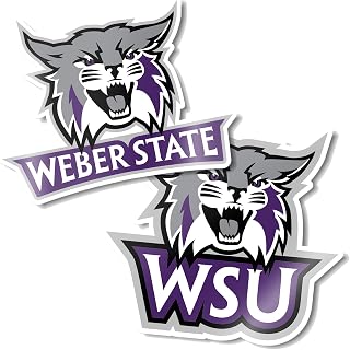Weber State University Sticker Weber State Wildcats Vinyl Decal Laptop Water Bottle Car Scrapbook Sheet (4 Inch Set V1)