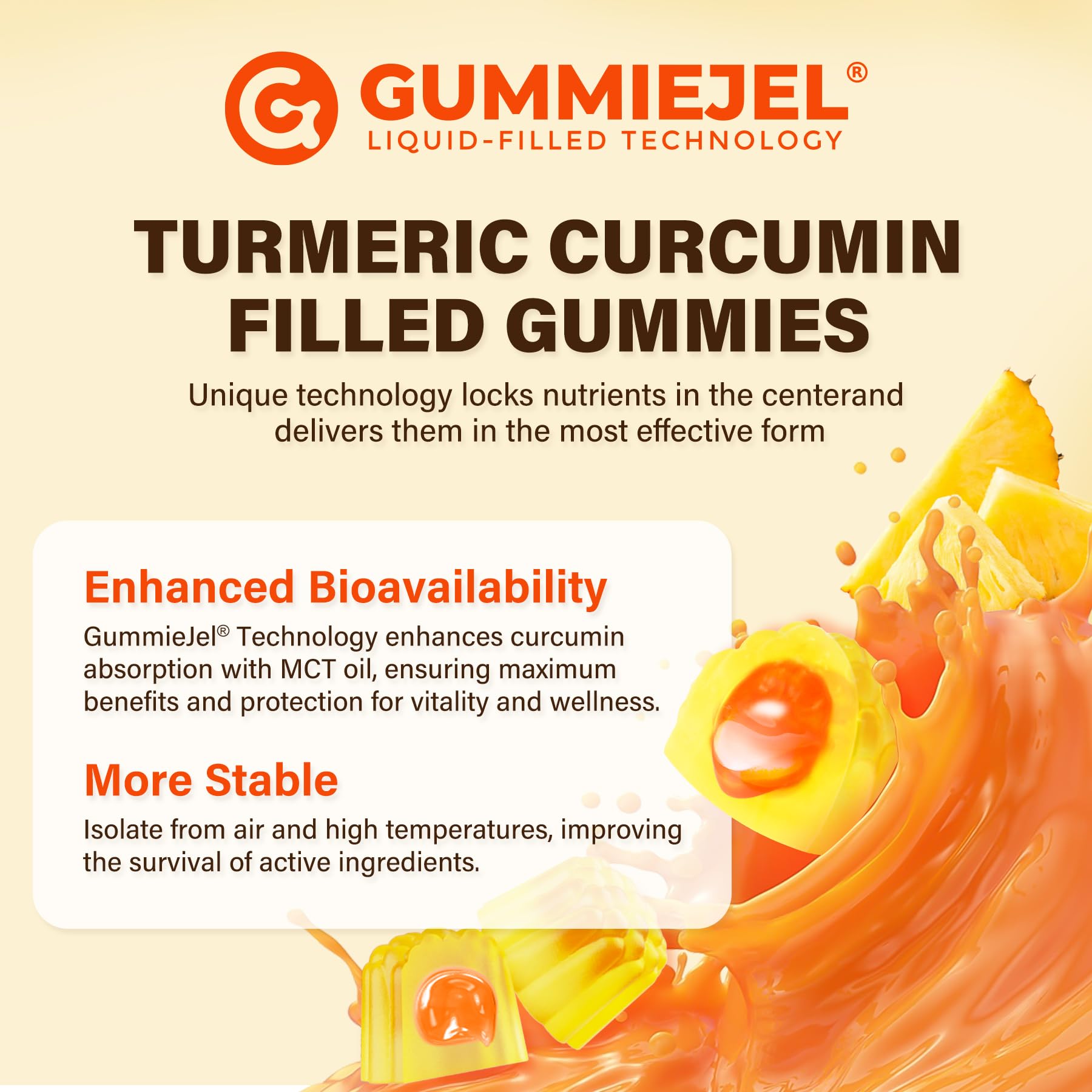 Turmeric Curcumin Gummies 1000mg + MCT Oil & Black Pepper, Ultra Absorption — Amazon image 6