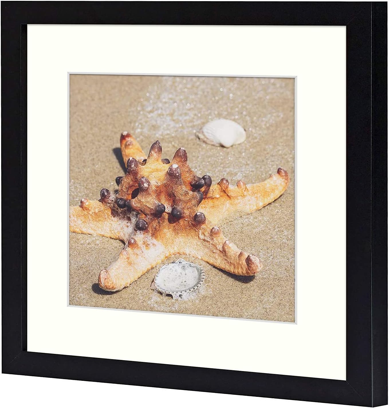 Golden State Art, 12x12 Frame with Mat, Displays 8x8 Square Picture or 12x12 Gallery Wall Frame for 30X30 cm Diamond Paintings Prints Photos (Black, 3 Pack)