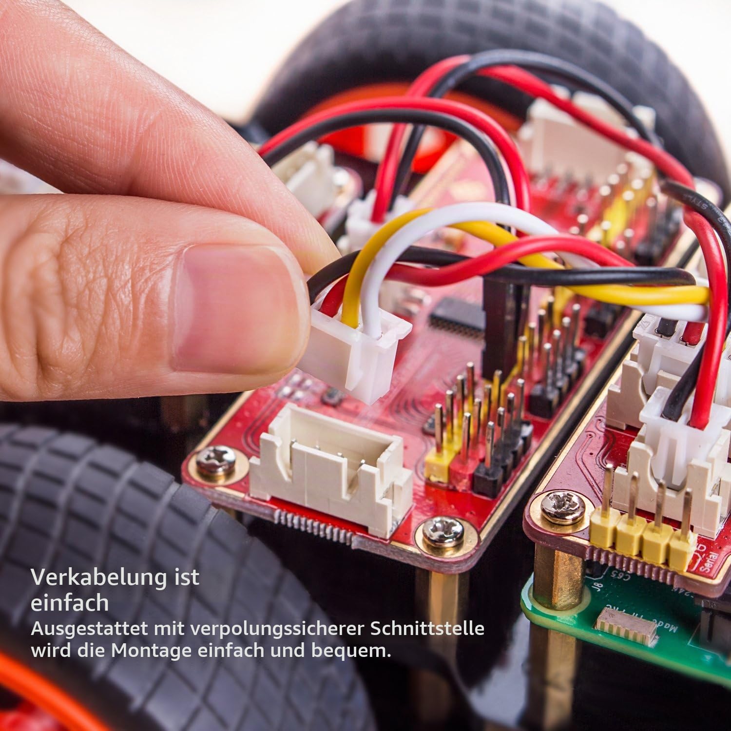 SUNFOUNDER Smart Video Car Kit V2.0 für Raspberry Pi 4 Model B 3B+ 3B Roboter Bausatz mit Graphical Visual Programming Language, Remote Control, Elektronik Auto Robot Spielzeug