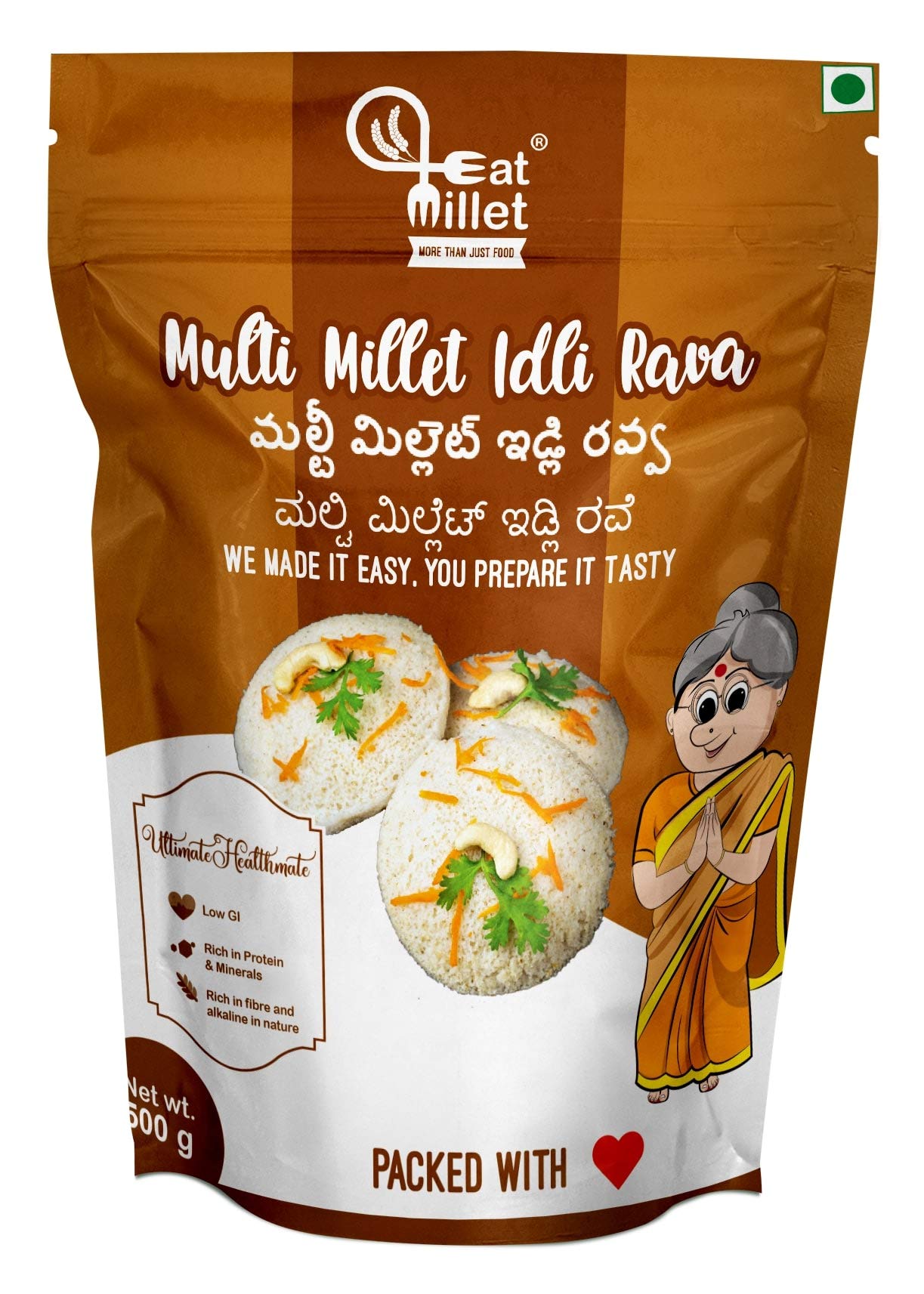 EAT MILLET Multi Millet Idli Rava( Pack Of 2 )( 500Gm Each )Ready To Cook-Nutritious Twist To Traditional Idlis|Wholesome And Healthy Delicious Breakfast|Millet Rava For Idli (B08MWK1XYL) Amazon Price History, Amazon Price Tracker