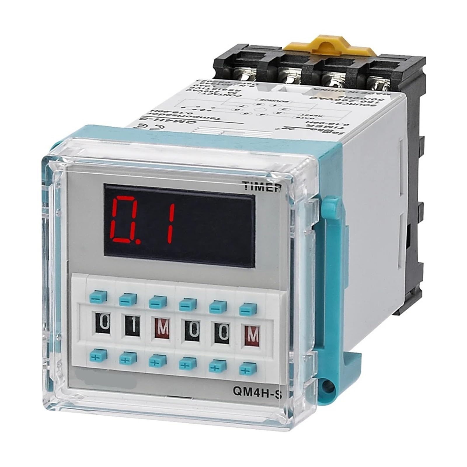 Relè temporizzato digitale QM4H DH48S con presa 1 pz.(QM4H-1Z,220VAC)